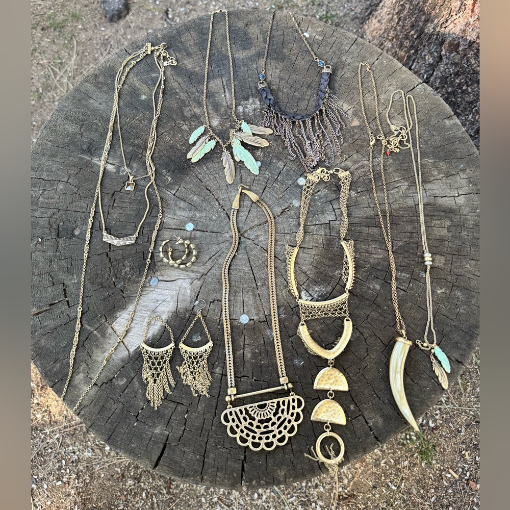 Lucky Brand set of 7 necklaces and 2 sets of earrings